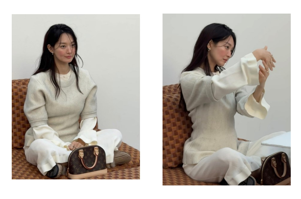 신민아 루이비통 가방 - 허시백 가방